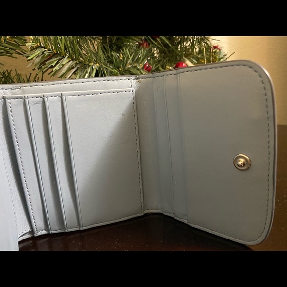 🎄COACH 🎄 Baby Blue Leather Wallet - Picture 8 of 11
